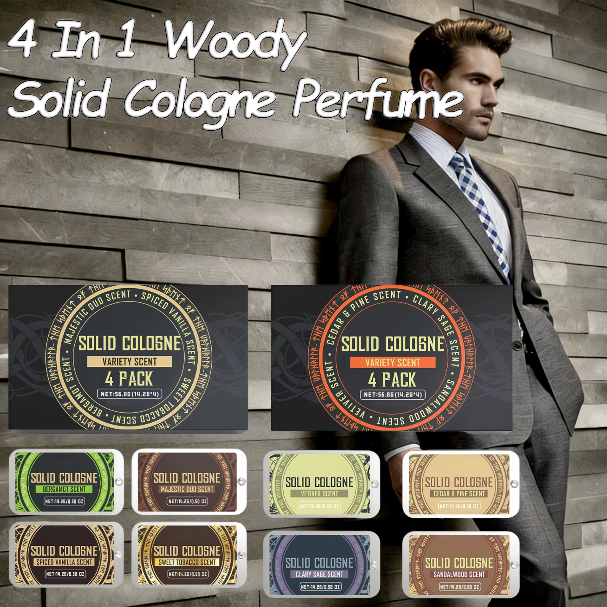 Perfume Fragrances - 4In1 Pheromone Solid Cologne Woody Scent
