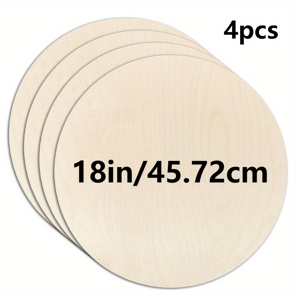 Oud Wood Chip - 1/2/4pcs 18inch Crafts Wood Circle,cut Blank