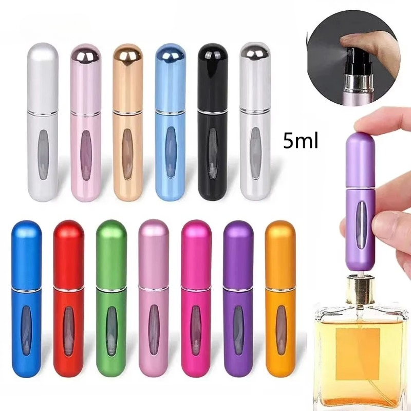 Perfume Fragrance Booster - 5ml/pcs Refillable Metal Perfume Bottle with