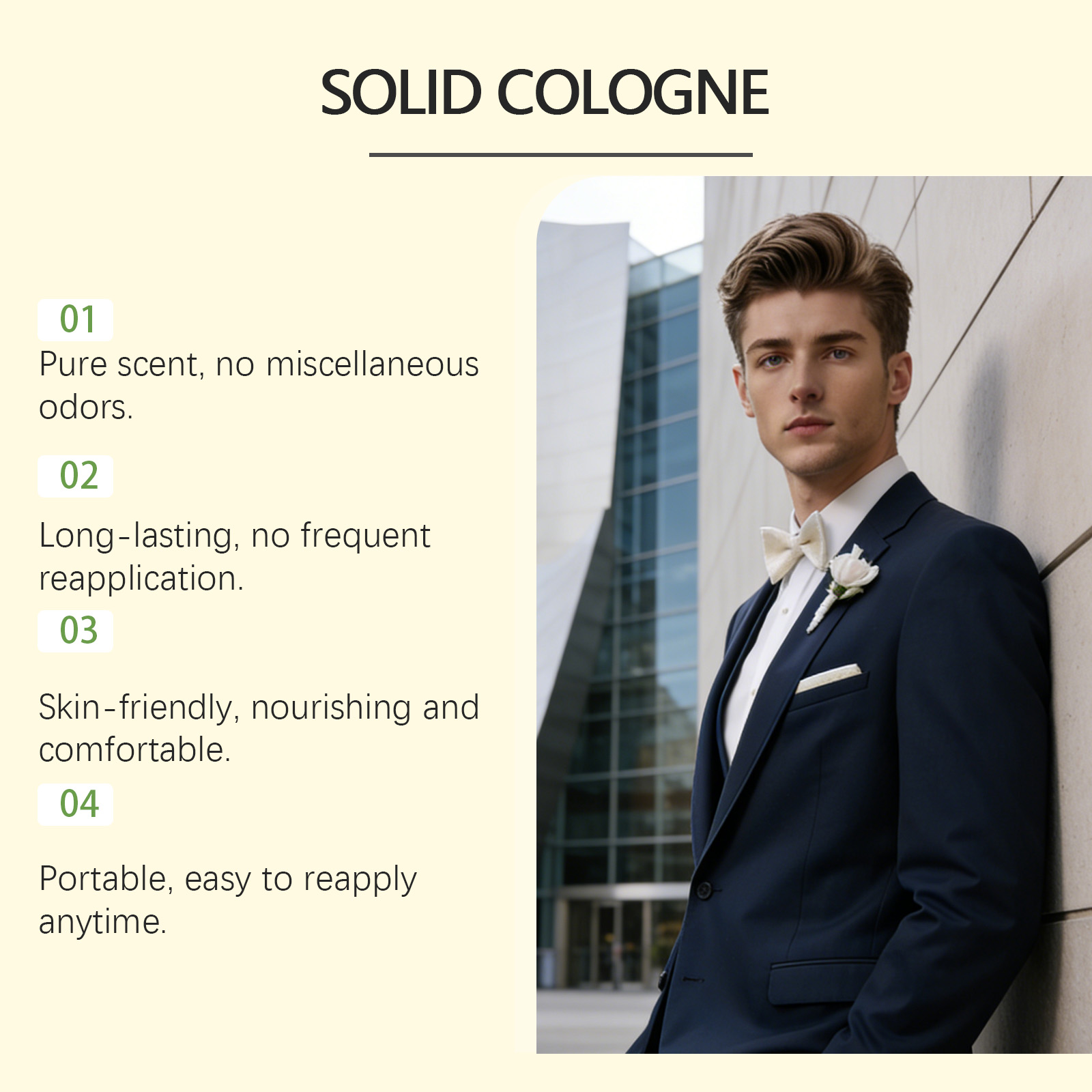 4In1 Pheromone Solid Cologne W - Perfume Fragrances recension och pris