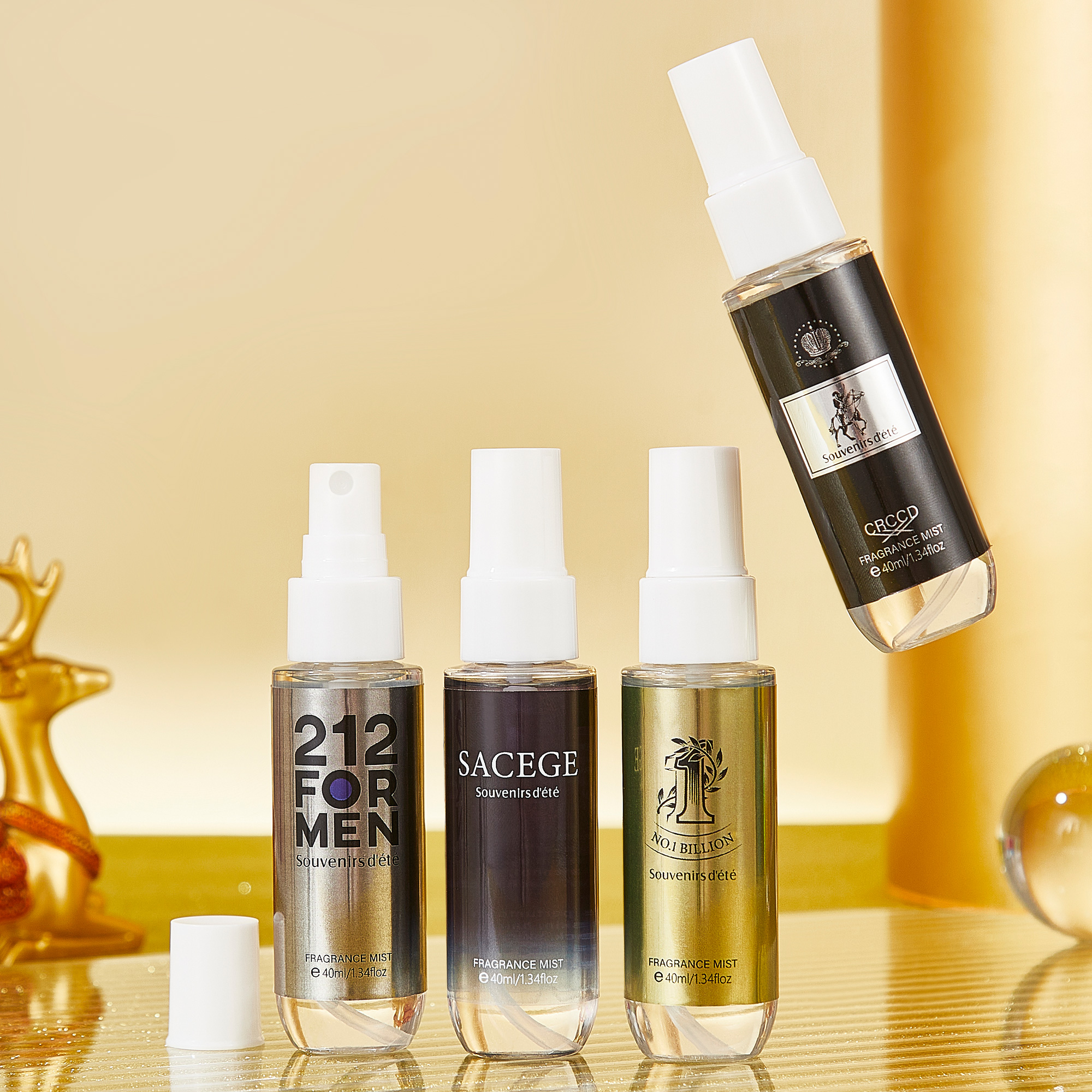 4pcs black gold men's perfume, - Perfume Fragrance Samples recension och pris