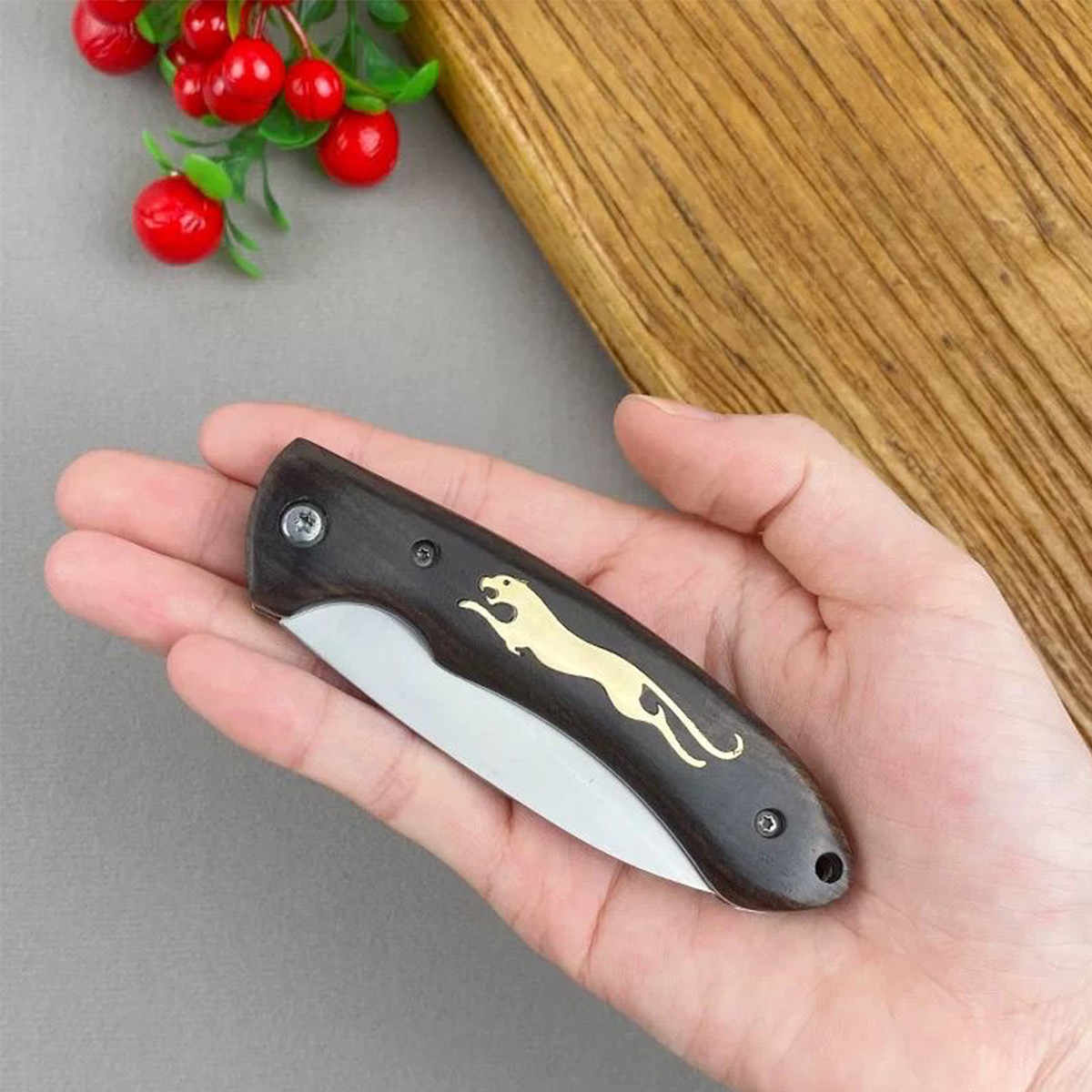TUPI Folding Blade Knife Handm - Oud Wood Chip recension och pris