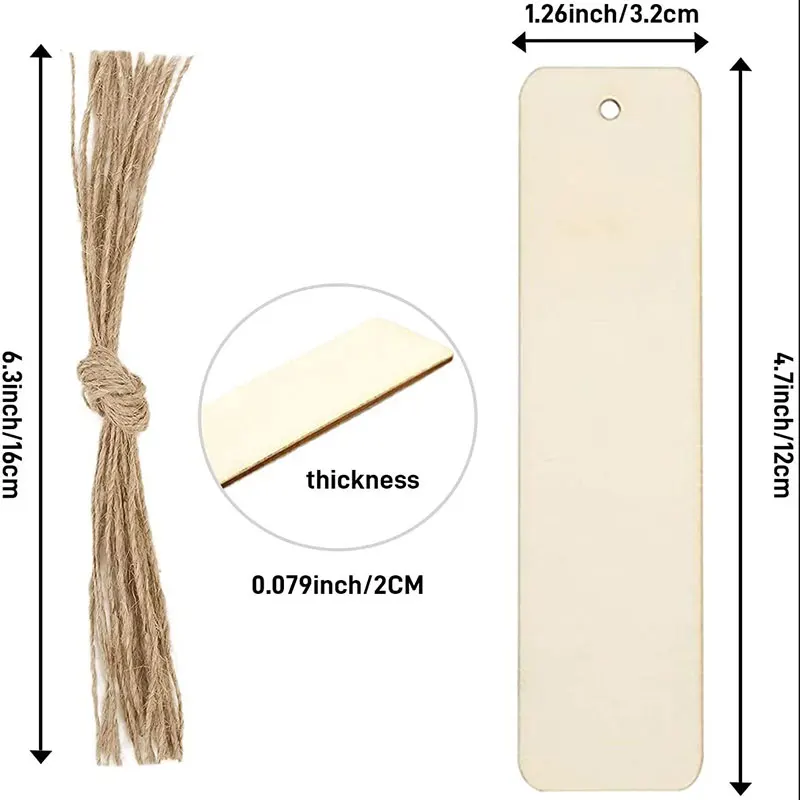 5/10/20Pcs 12cm Unfinished Woo - Oud Wood Chip recension och pris