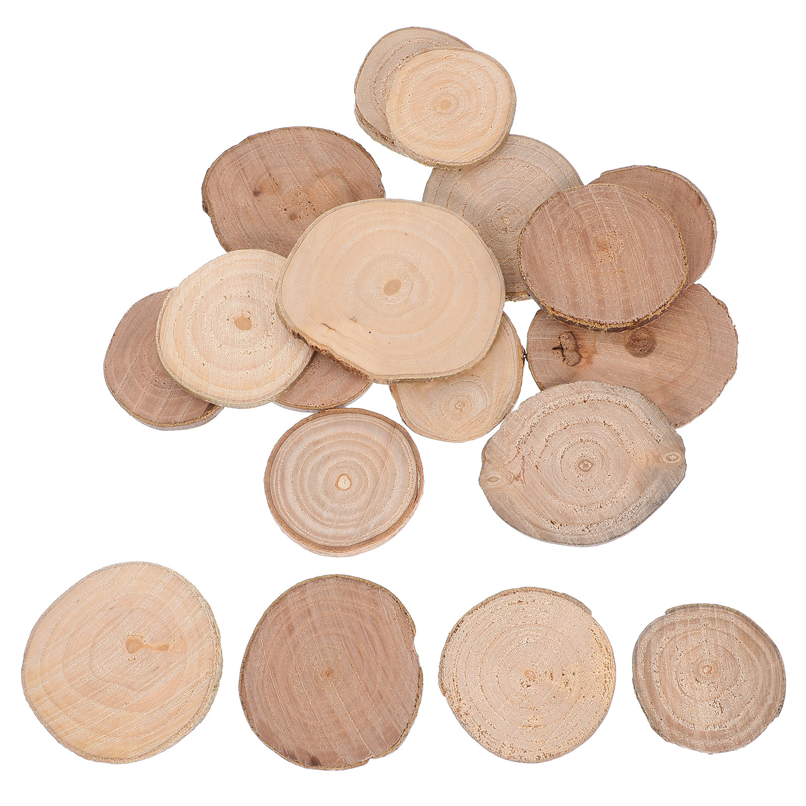 18Pcs Tree Trunk Decoration Na - Oud Wood Chip recension och pris